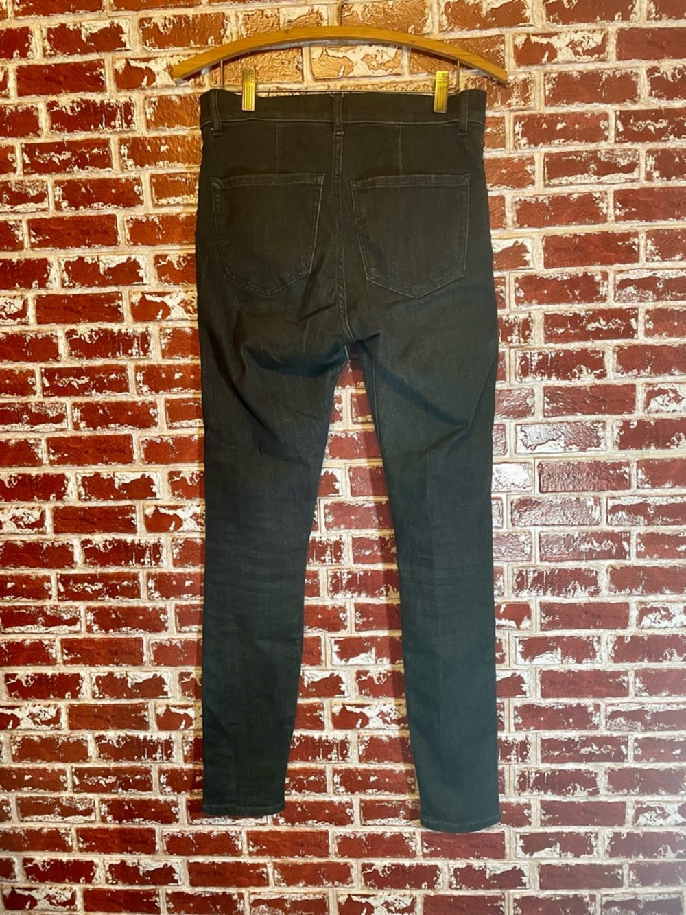 Express High Rise Side Lace Up Denim Leggings. Biker Goth Rockstar. Black Size 6 - Picture 6 of 10